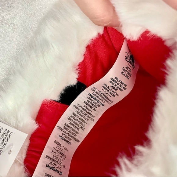 NWT Disney Mickey Mouse Quilted Santa Hat Christmas Holiday - Picture 4 of 4